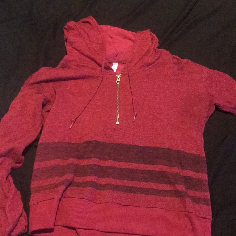 Crop top hooded sweater